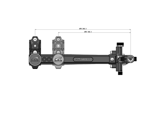 Shibuya Ultima Recurve Sight RC PRO G2 250-9-A Double Mount