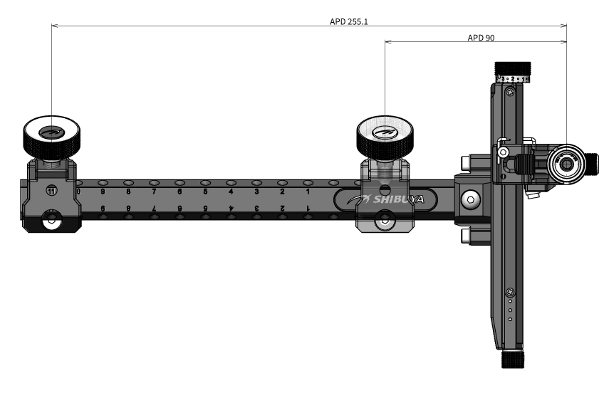 Shibuya Ultima Recurve Sight RC IV 520-9