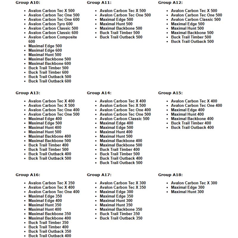 Avalon Classic - READY BUILT ARROWS (doz) - SALE